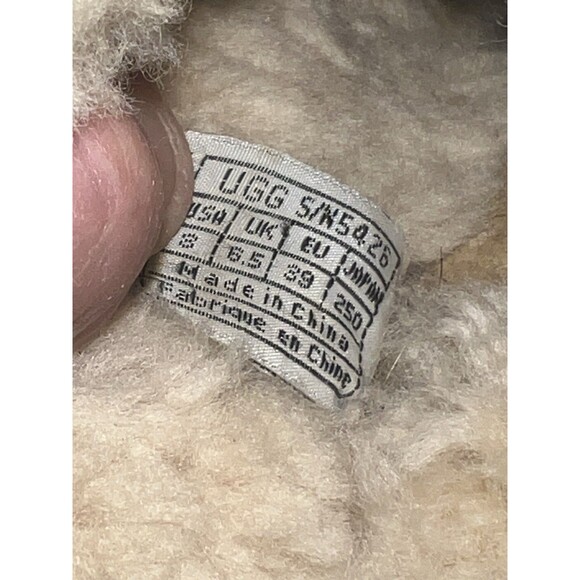 UGG Australia Women's Kalie Brown Suede Shoes US 8 Shearling Wooden Clogs Mules - Picture 6 of 12